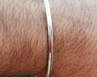 Bracelet jonc fin sikh Kada Singh Kaur Khalsa T3 en acier inoxydable