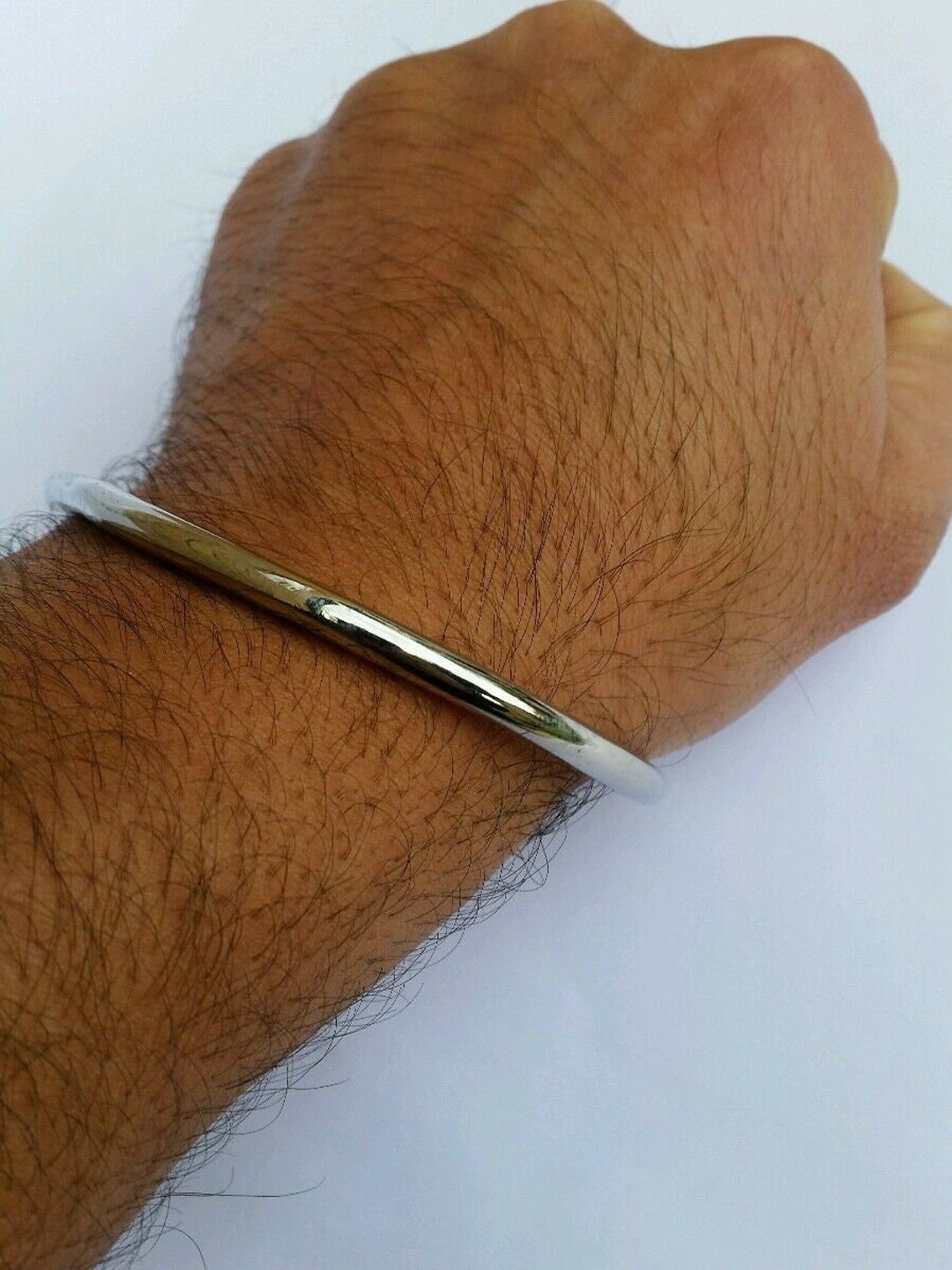 Impresionante Pulsera Fina De Acero Inoxidable De 5 Líneas
