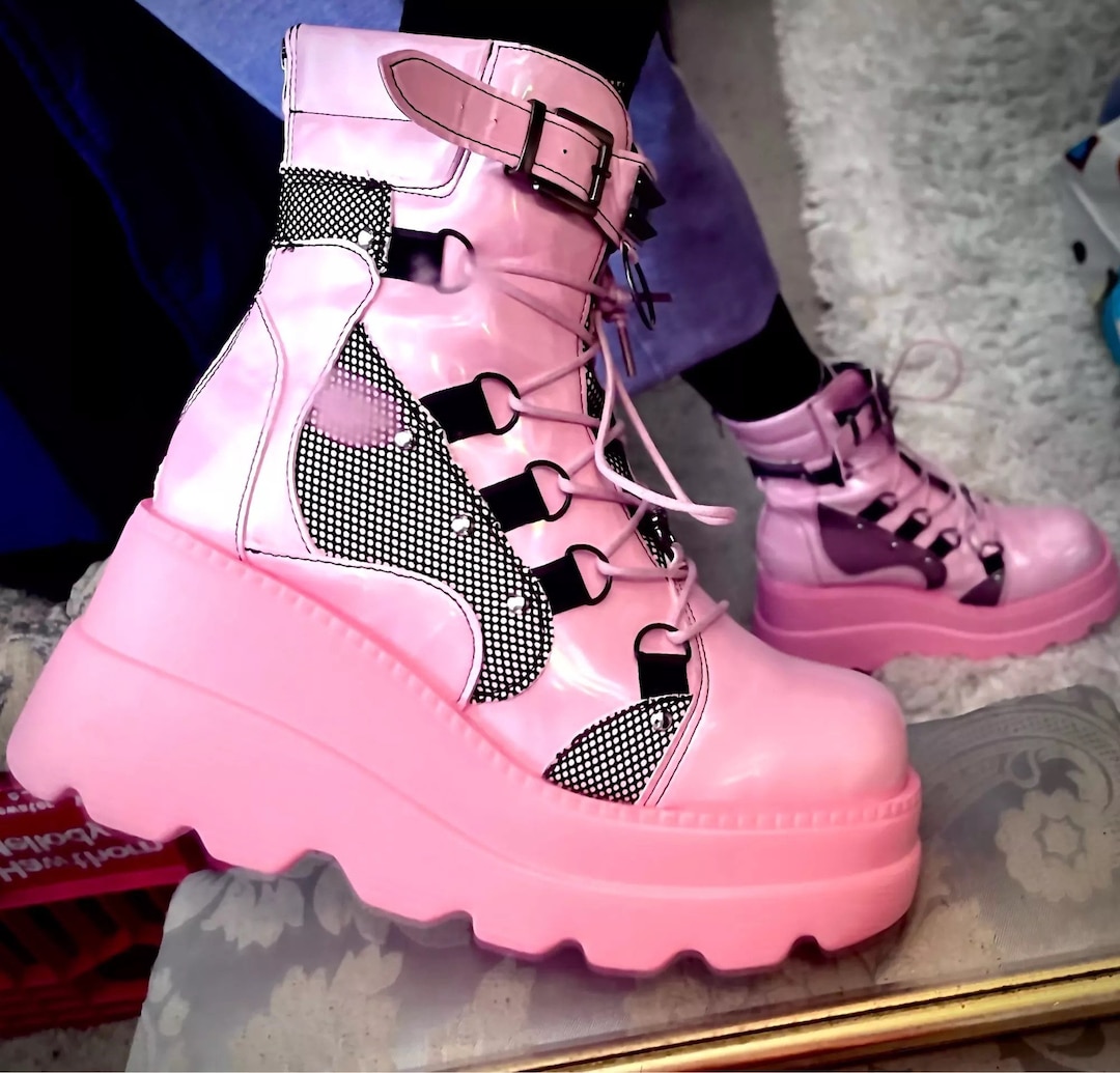 platform motorcycle riding boots