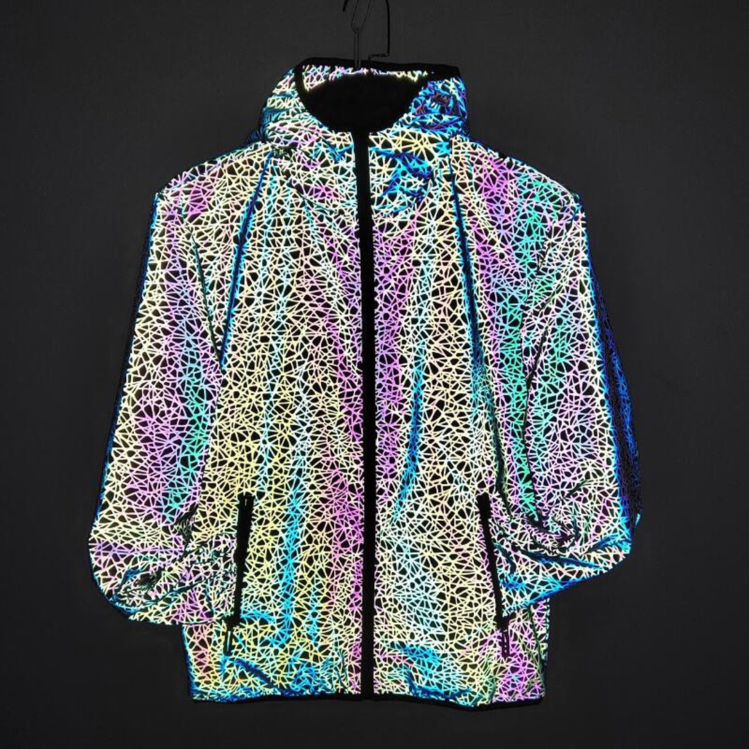 Reflective Rave Jacketrave Clothesfestival Etsy