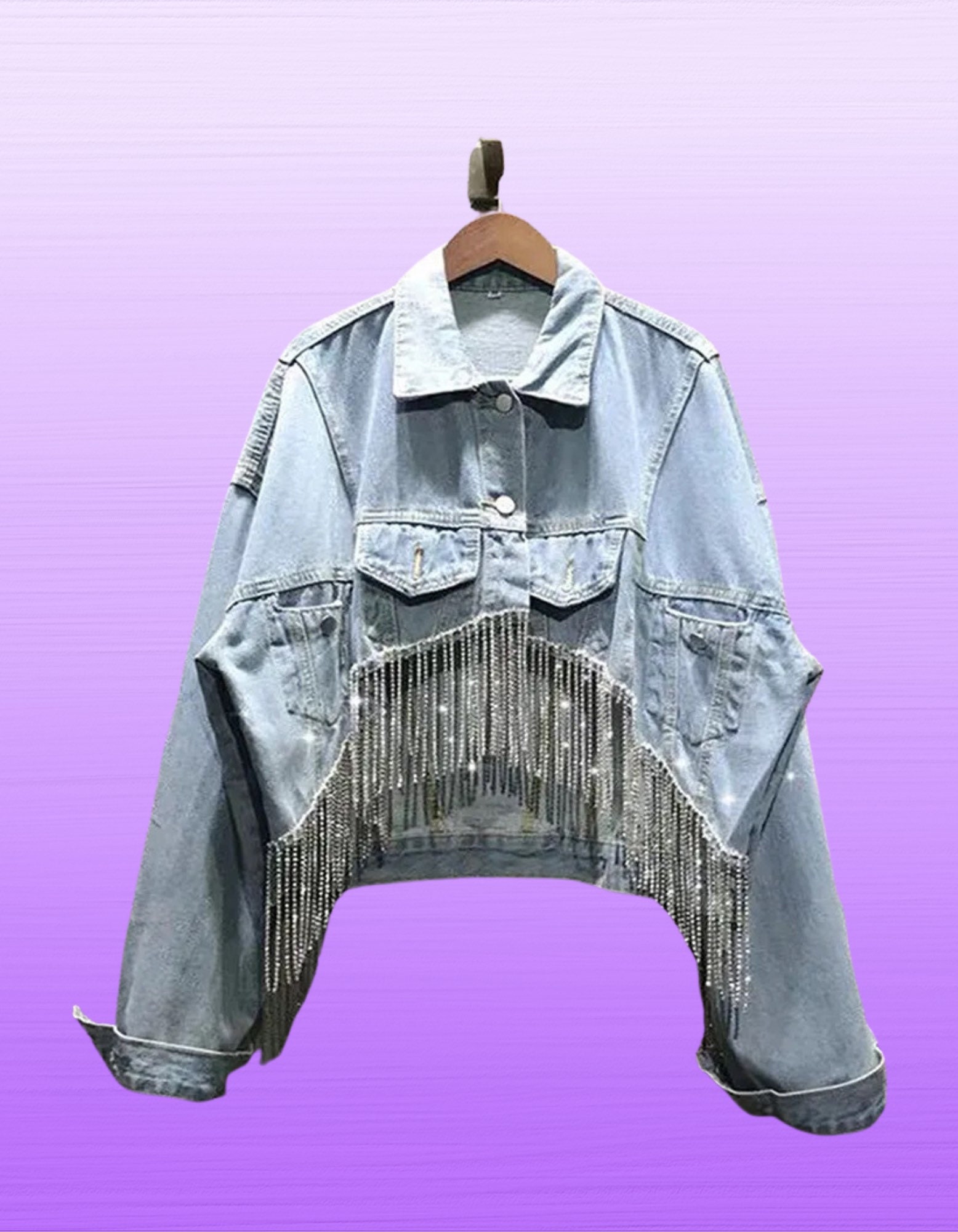 Rhinestone Heart Jean Jacketcoastal Cowgirlcowgirl Etsy UK