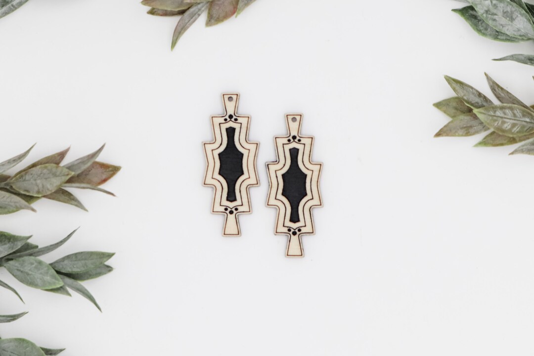 Aztec Inlay Arch Aztec Inlay Optional Laser Engraved Earring Digital Download - Etsy
