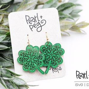 Shamrock Earring Bundle Brincos cortados a laser Arquivo de download digital SVG