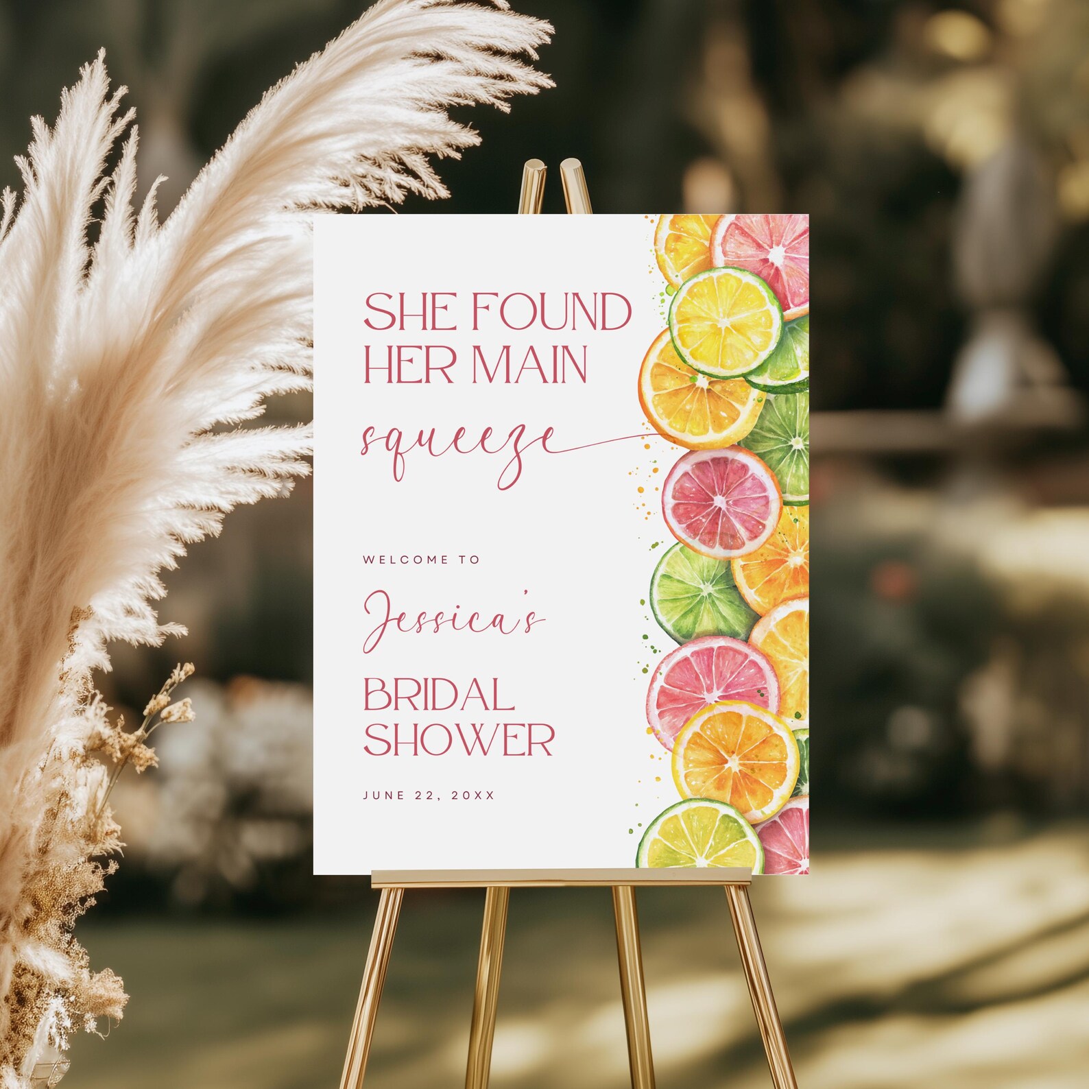 She Found Her Main Squeeze Bridal Shower Sign | Citrus Bridal Shower ...