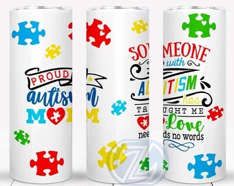 Tumbler Wrap Design - Autism Mom