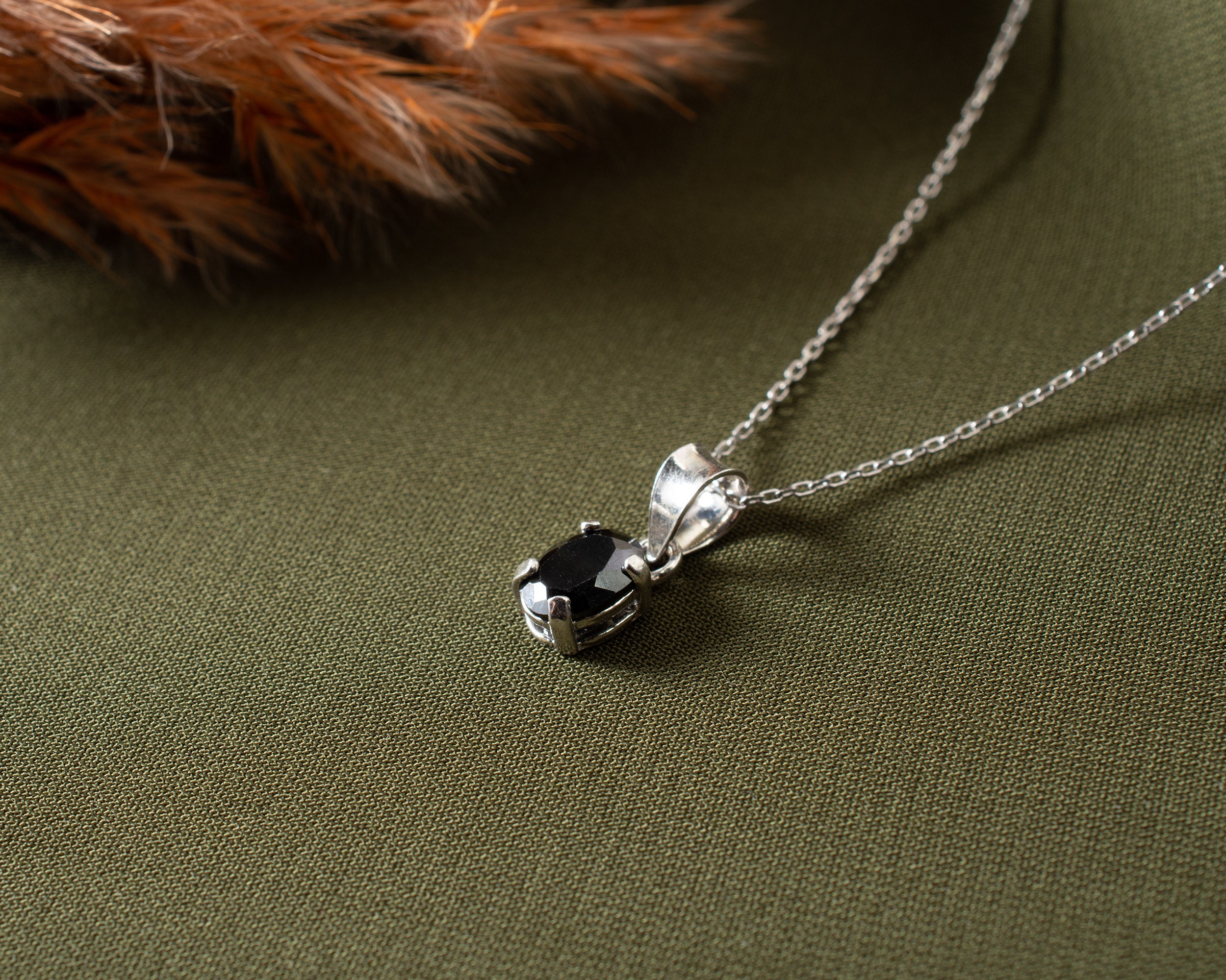 【Hei】onyx mix silver necklace★送料・関税込 103-