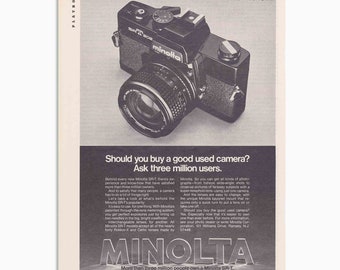 Vintage Minolta SR-T Camera Advertisement - Original Print Ad 70s 80s
