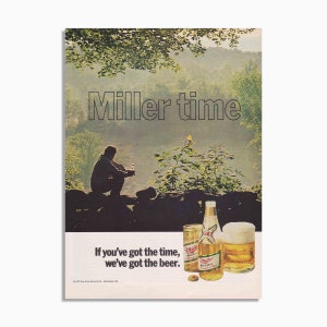 Vintage Miller High Life Advertisement - Original Print Ad 1972
