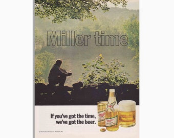 Vintage Miller High Life Advertisement - Original Print Ad 1972