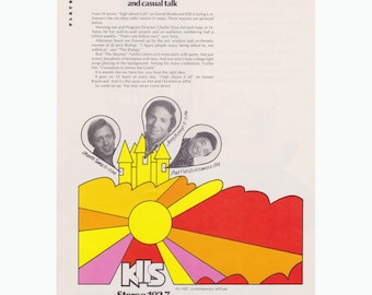 Vintage Kiss FM Radio Advertisement 1976 - Original Print Ad