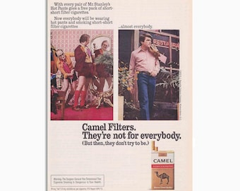 Vintage Camel Cigarettes Advertisement - Original Print Ad 60s 70s