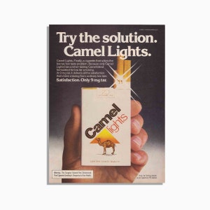 Vintage Camel Cigarettes Advertisement - Original Print Ad 1978