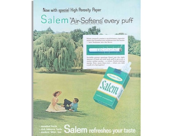Vintage Salem Cigarettes Advertisement 1959 - Original Print Ad