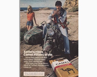 Vintage Camel Cigarettes Advertisement - Original Print Ad 1980 - Vintage Wall Art