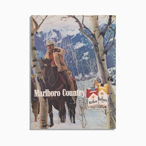 Vintage Marlboro Cigarettes Advertisement - Original Print Ad 1980s - Vintage Wall Art