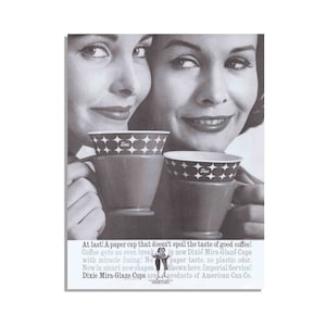 Vintage Dixie Cup Advertisement 1960 - Original Print Ad 10x14
