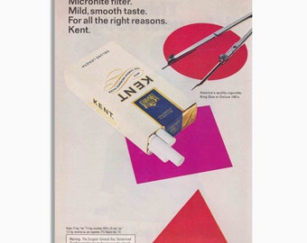 Vintage Kent Cigarettes Advertisement 60s 70s - Original Print Ad