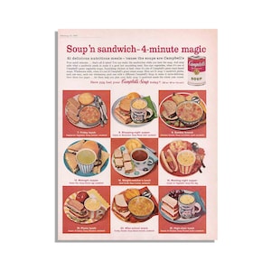 Vintage Cambells Soup Advertisement 1962 - Original Print Ad 10x14