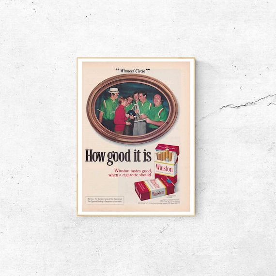 old winston cigarette ads A Tribute to Mad Men: Retro Winston, 1962 Vintage Winston Cigarettes Advertisement -