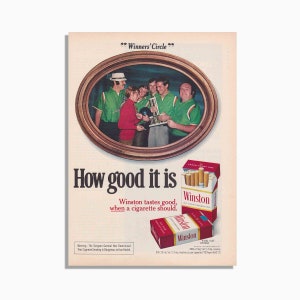 Vintage Winston Cigarettes Advertisement - Original Print Ad 1973