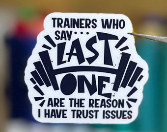 Funny Gym Sticker: Durable Vinyl Decal for Water Bottle, Laptop
