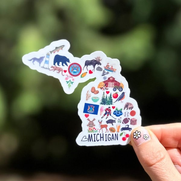 Michigan Travel Sticker: Lakes State Vinyl Decal