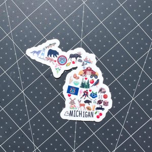 Michigan State Sticker, MI Sticker, Michigan State Sticker, Michigan Gift Idea, Michigan Decal, Michigan Travel Sticker, Michigan Gift Idea