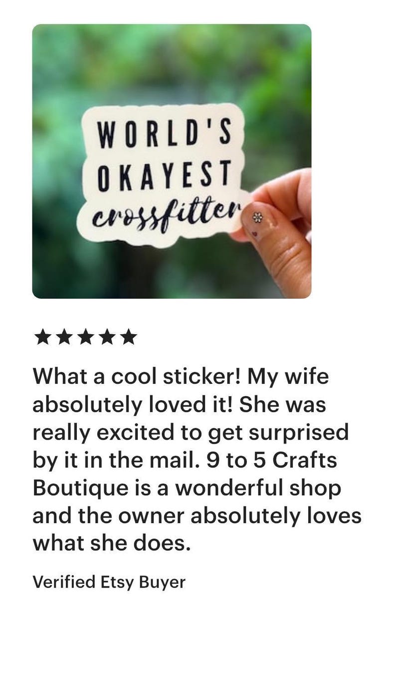 Crossfit Sticker, World Okayest Crossfitter, Water bottlle crossfit sticker
