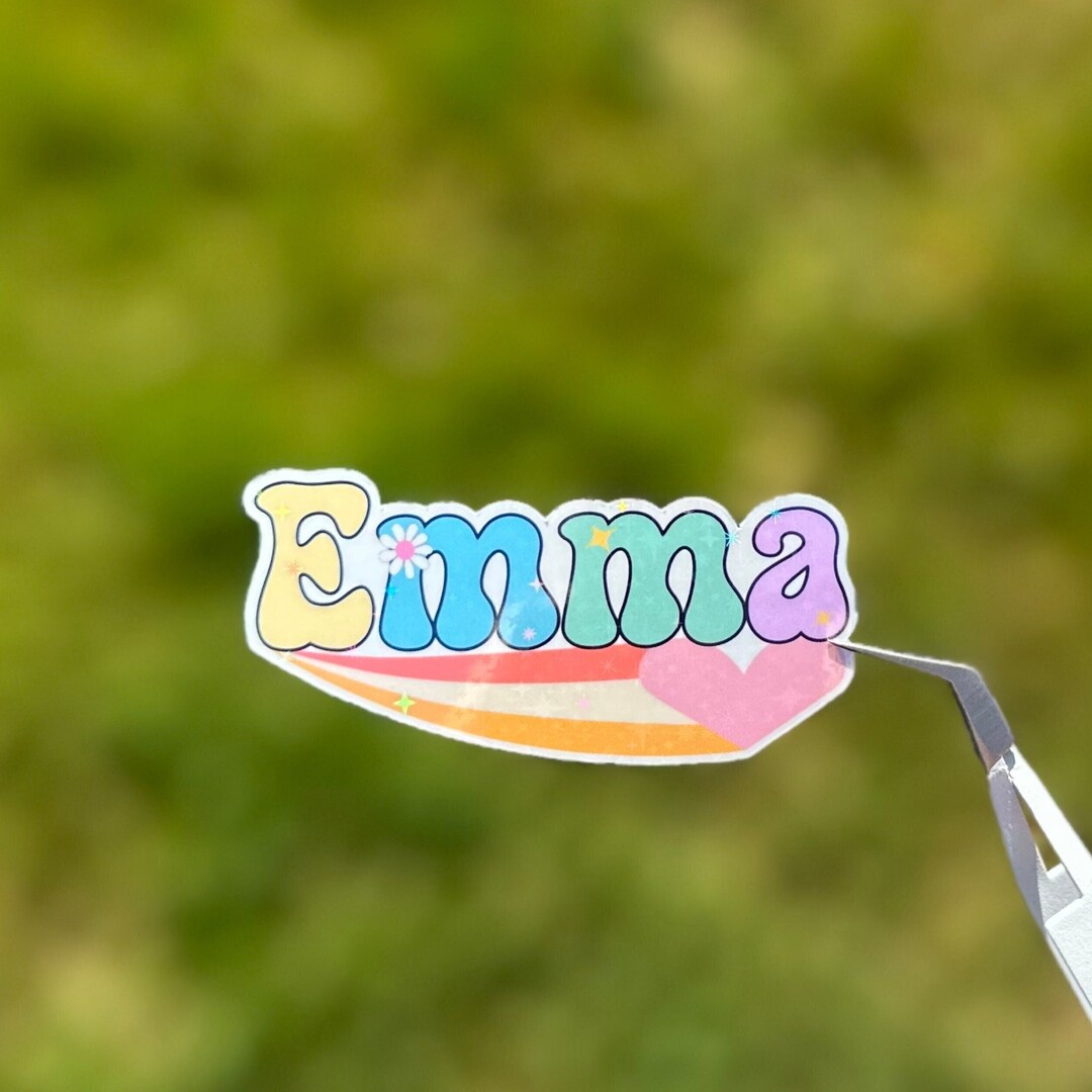 Custom Name Sticker for Girls: Personalized Vinyl Decal for Water ...