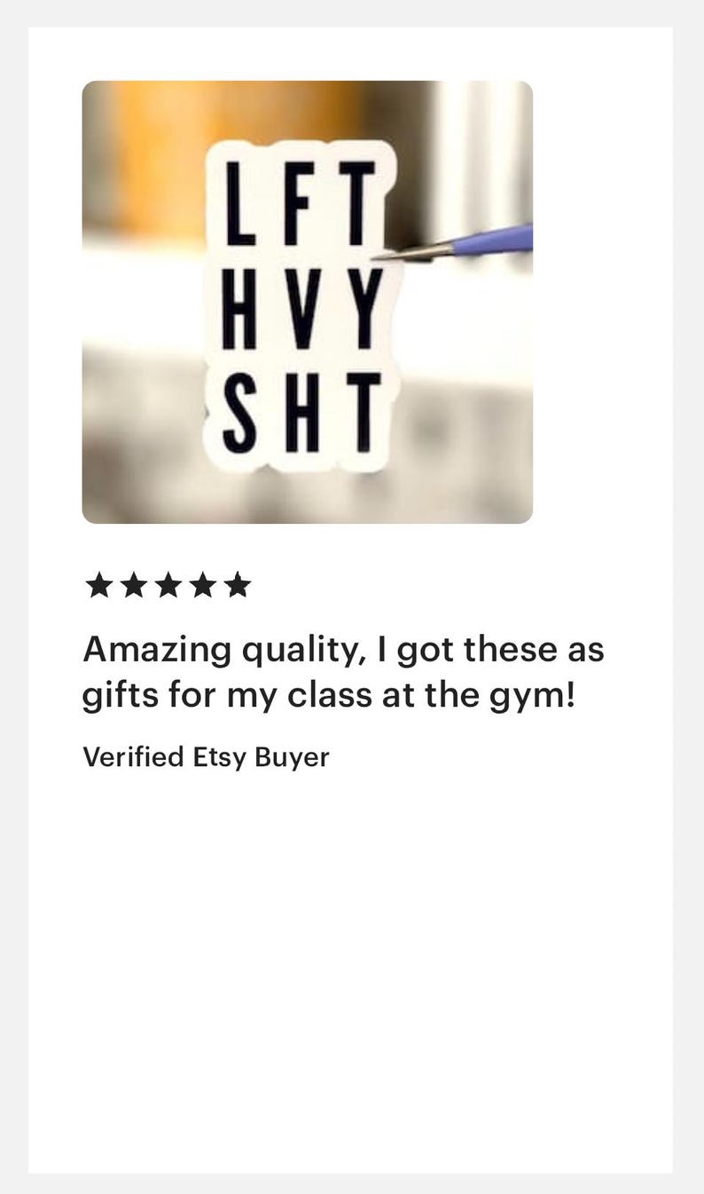 Gym Stickers, Weightlifting Sticker, Lift Heavy Sticker