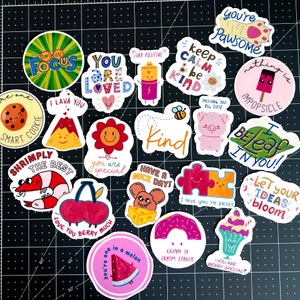 Funny Positive Affirmation Stickers: Water Bottle, Laptop, School Gift