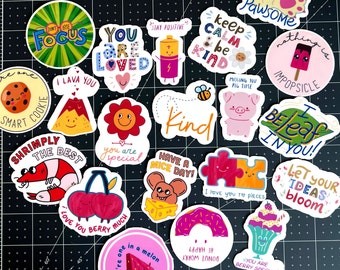 Funny Positive Affirmation Stickers For Kids: Water Bottle, Laptop, School Gift