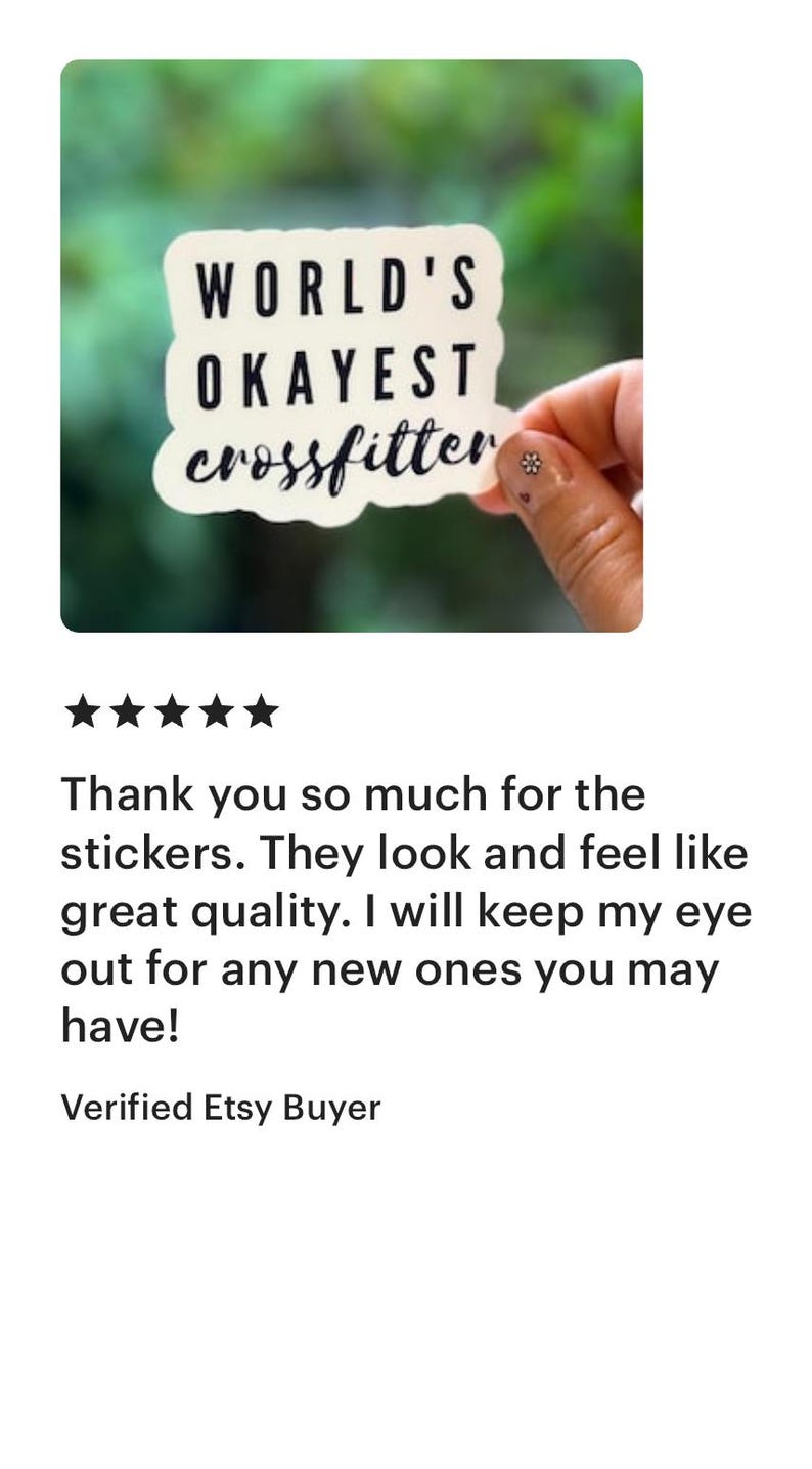Funny CrossFit Sticker: World Okayest Crossfitter Vinyl Decal for Water Bottles | Fitness Gift image 6