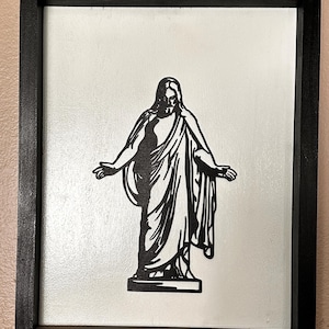 Laser Cut Christus Silhouette: Modern Christian Wall Decor