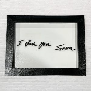 3D Custom Handwritten Wood Sign: Personalized Keepsake