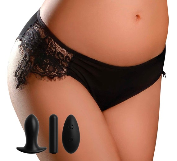 Wireless Remote Control Vibrating Panties With an Insertable Vaginal Plug  and Vibro-bullet, Hookup Panties, -  Finland