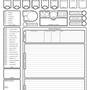 Character Sheet - D&D 5E