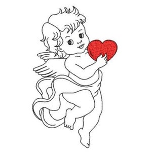 Cupid Embroidery Designs in 4 SIZES for Machine Embroidery Instant Download