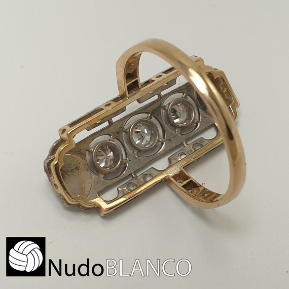 Very Nice Art Deco Platinum and Gold Ring With Ol… - image 9