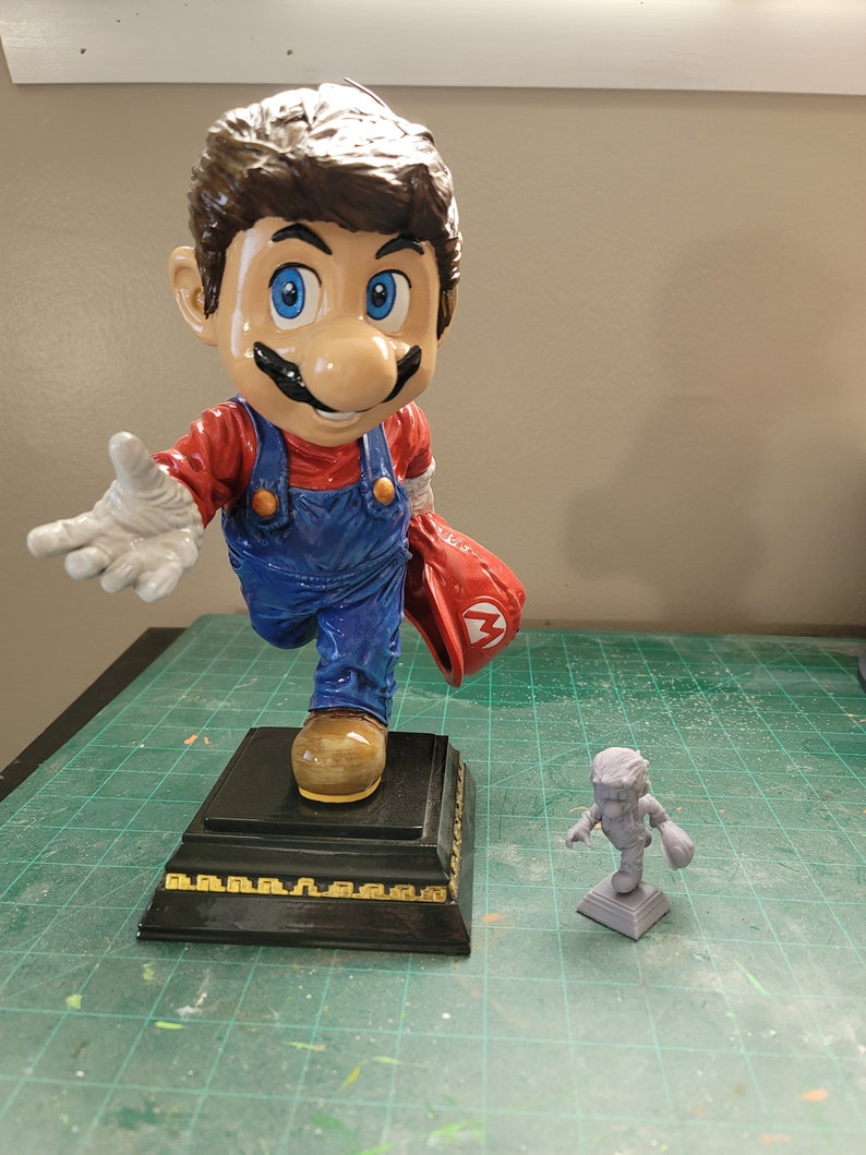 Super Mario Statue 3d Print Super Mario Bros Movie Etsy UK