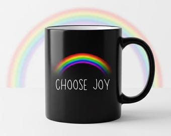 Choose Joy Mug, Christian Inspirational Coffee Cup, Positive Affirmation Mug, Gift for Her
