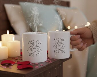 Miss You Kiss You Coffee Mug | Long Distance Gift