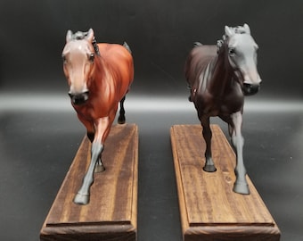Handmade Custom Reclaimed Wooden Stand for Breyer Ruffian Model