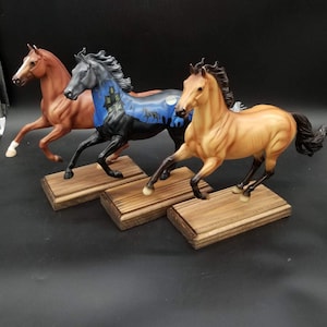 Handmade Custom Reclaimed Wooden Stands for Breyer Show Jumper Models