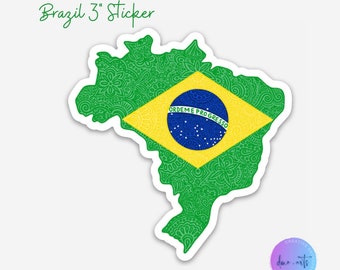 Brasilien Flagge Aufkleber – A4 Vinyl-Bogen, Glänzend & Wasserfest | Ideal Für Auto, Laptop & DIY