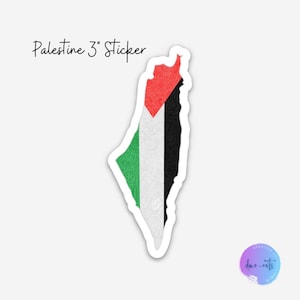 Palestine Flag and Country Sticker, Palestinian Laptop Sticker, Palestine Flag Sticker, Palestine Country Sticker