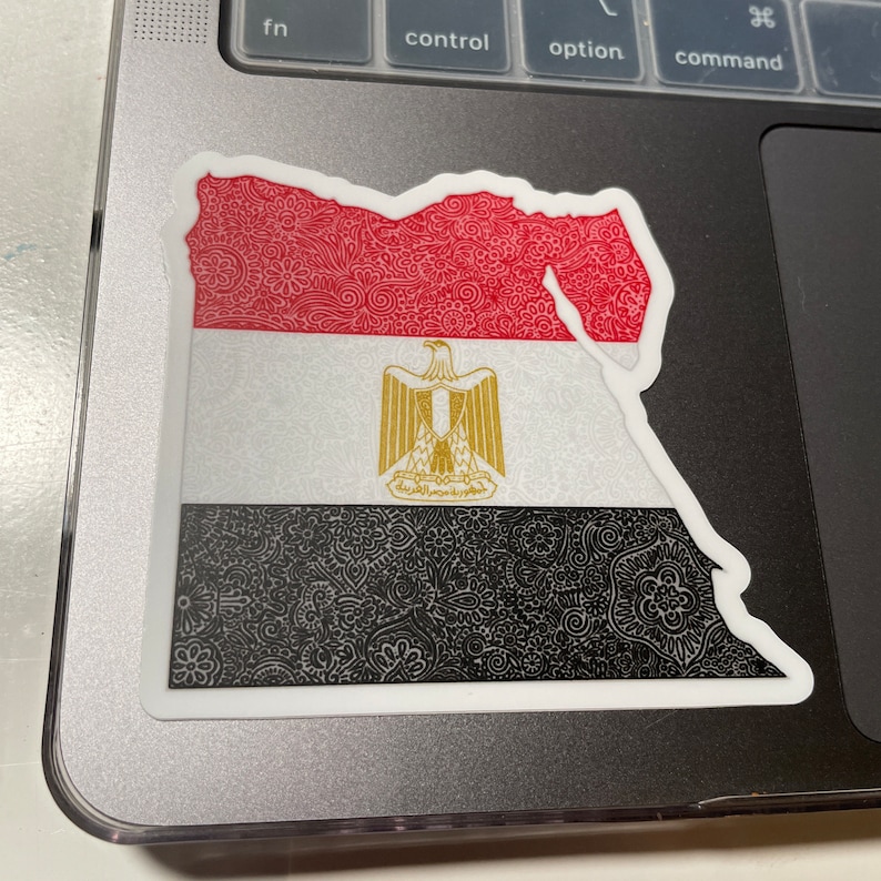 Illustration Vectorielle Drapeau De L'égypte Sur L'autocollant De
