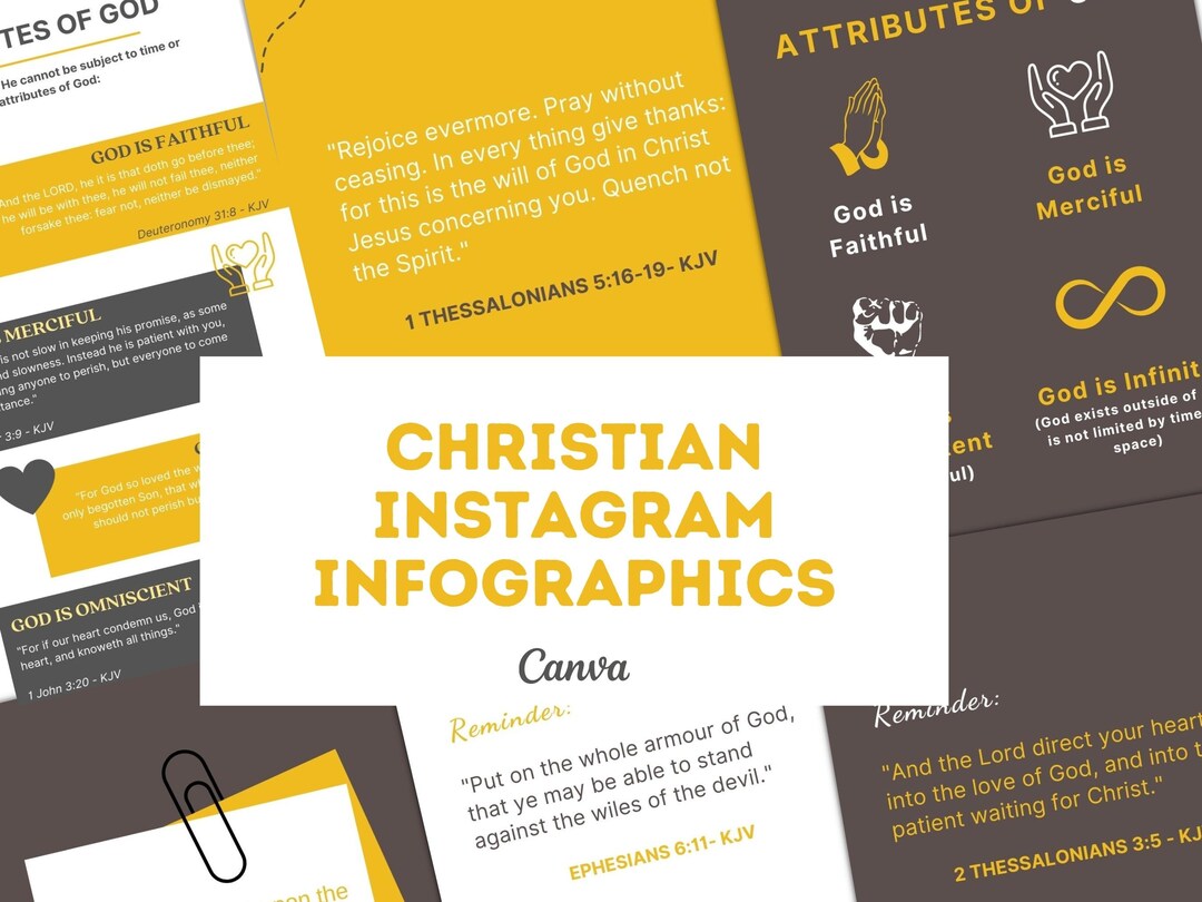 Instagram Christian Bible Verses Christain Infographics Editable