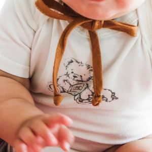 Sustainable Baby Bodysuit, Organic Cotton, Bamboo, Made In America, Baby Shower Gift, Newborn, Infant, Baby Apparel, Baby Clothes, Cream