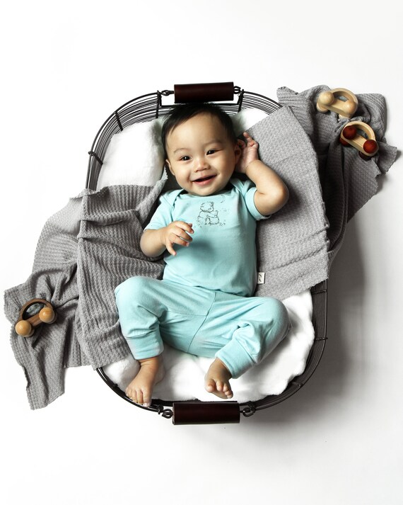 Sustainable Baby Bodysuit, Organic Cotton, Bamboo, Made in America